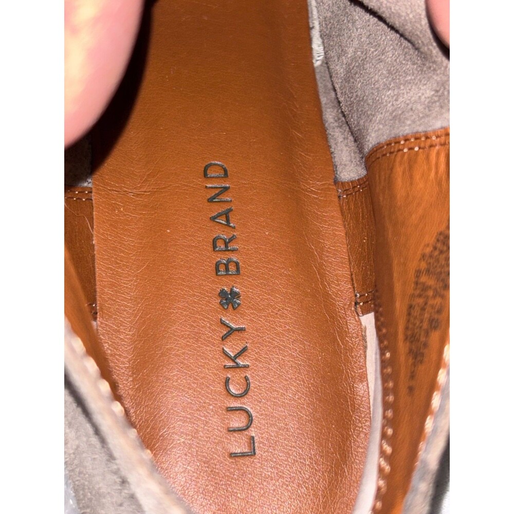 Lucky Brand Bremma Women’s Size 8M Taupe Suede Back Zip Ankle Booties - Picture 10 of 11